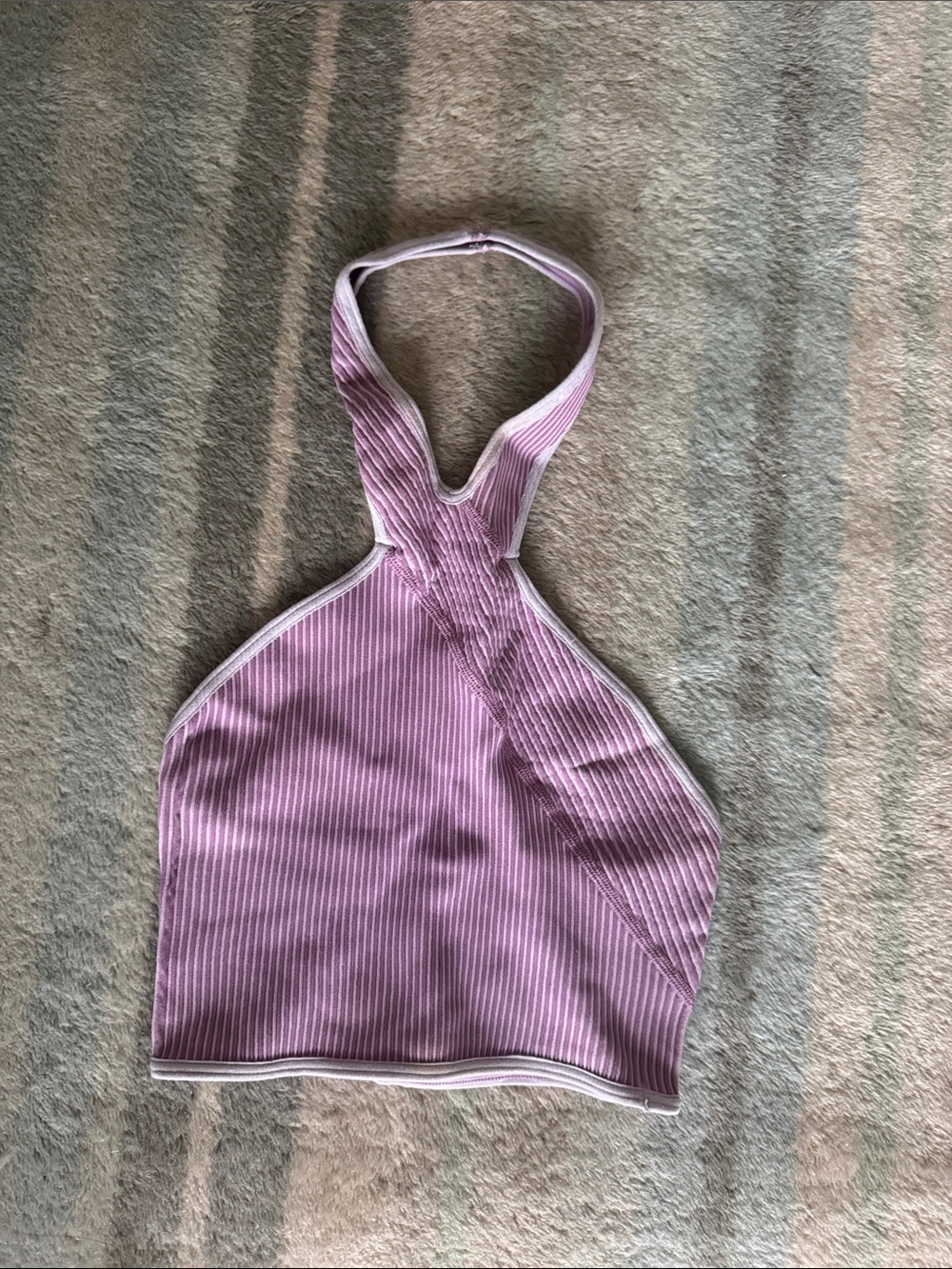 Urban Outfitters - out from under - Lavender Ribbed Halter Crop Top